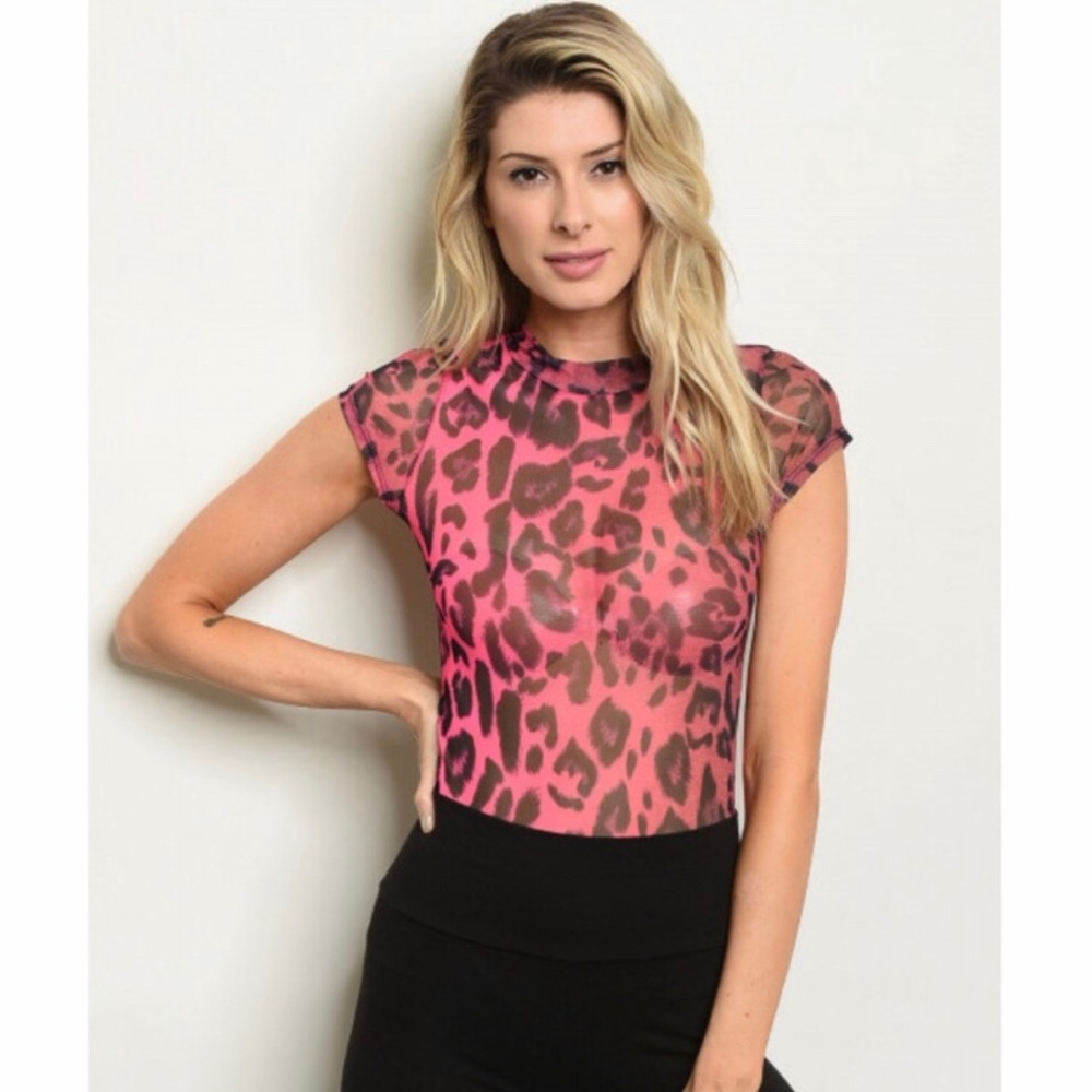 COPY - Pink Animal Print Bodysuit